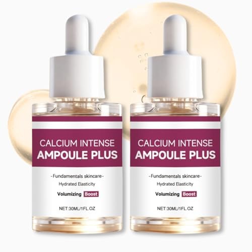 2PCS CALCIUM INTENSE AMPOULE PLUS, PICOTONIC GLOWING SERUM - Cemenrete Calcium Intense Ampoule, Collagen Boost, Anti-Aging, Dark Circle, Sun Damage, Brighten Hydrate Face Serum, Korean Skin Care