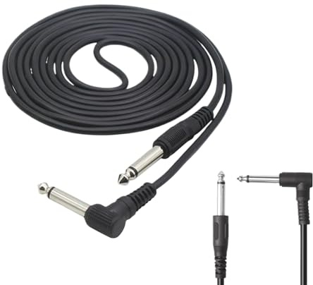 Jubilofex Cavo Chitarra - Cavo Jack Con Cancellazione Rumore Da 3 Metri | Elettrico con Spinotto 6.35mm,per Basso Casse Batteria Palco Studio Parti DJ Aux