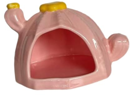 LRXFPIYF Comedero de cerámica para hámster, Resistente y Apto para Interiores, Ideal para pequeños Animales, Ardillas listadas, jerbos Enanos, Rosa