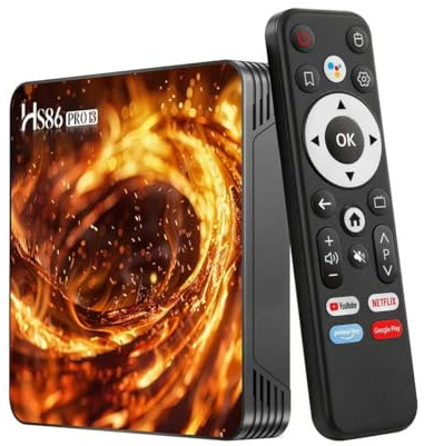 Android TV Box 14.0, 2026 Android Box 4K HDR10 4GB RAM 32GB ROM | RK3528 Quad-Core 64bit Cortex-A53 Chipset, Smart TV Box Support 2.4G /5G Dual-band Wi-Fi BT 5.4, Ethernet 10/100M