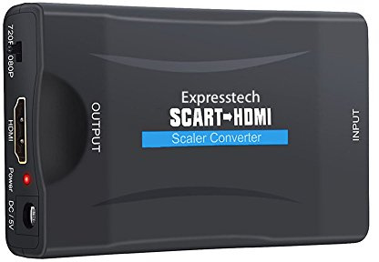 Expresstech @ 1080P Convertitore da SCART a HDMI, SCART a HDMI Adattatore per TV HD DVD Sky Box Wii Blu-ray PS3