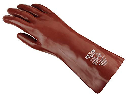 (12 Paar) teXXor Handschuhe Chemikalienschutzhandschuhe PVC ROTBRAUN 12 x rotbraun 10