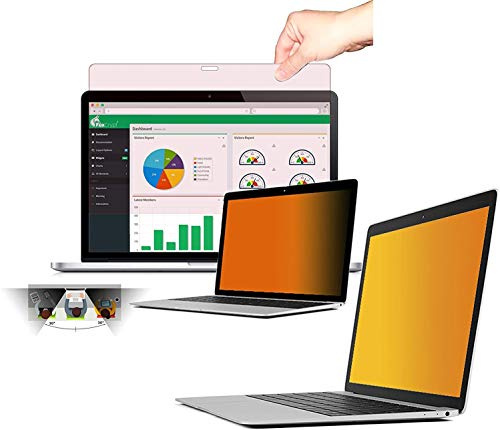 FoxCrypt Premium Gold Filtre de confidentialité Anti-espionnage pour Apple MacBook Air 13 (2018) Doré 299 x 196,5 mm