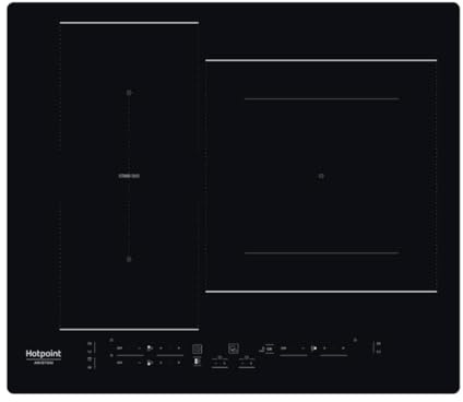 Hotpoint - HB2760BNE Plaque Vitrocéramique 3 Foyers - Combi Duo, Commandes Sensitives, Fonctions Automatiques My Menu - Sécurité Enfant et Gestion Puissance 9+Booster - H 5,4 x L 59 x P 51 cm