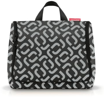 reisenthel toiletbag XL Signature Black - praktischer Kulturbeutel mit Haken, wasserabweisendes Material