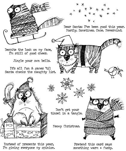 Weihnachts transparenter Stempel mit SchneeflockenMotivTiereVögelHunde TigerKatzen Box mit Schneeflocken-Motiv, fürDIY Kartenherstellung