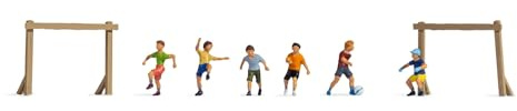 NOCH H0 Figure per bambini sulla piazza del bullone, H0 Miniature Figure Set per Modellismo Calcio Scene