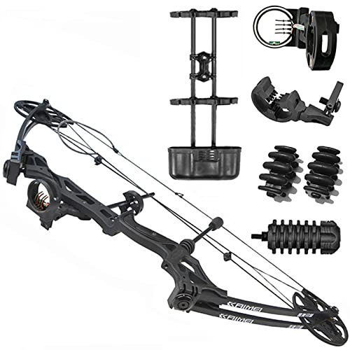 ZSHJGJR Bogenschießen Compound Bogen und Pfeil Set Compoundbogenset 30-60lbs einstellbar jagdbogen Bogen Jagd compoundbögen Erwachsene Komplett Set Compound Bow Anfänger sportbogen (Schwarz - Set 1)