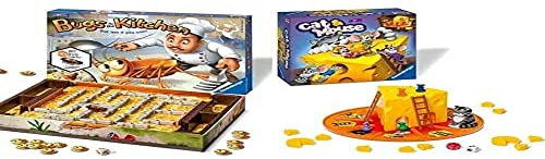 Ravensburger Bugs in the Kitchen Board Game for Kids Age 6 Years and Up - Catch the Hexbug Nano! & Cat & Mouse Board Games for Children Age 4 Years Up - Gifts for Kids