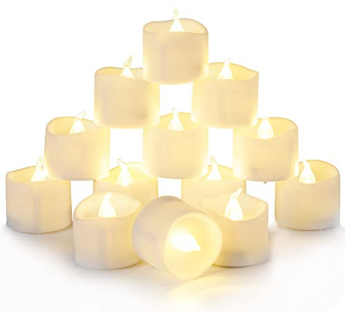 Da by LED tea lights, Candele a LED 24Pack, Bianco Avorio