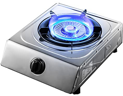 IBOWZ Encimera de Gas de Gas 5.2KW Estufa de Gas de sobremesa, Estufa de Gas Liviana de Acero Inoxidable, con protección contra Incendios y Perilla de Seguridad, fácil de Limpiar, para Calentar |
