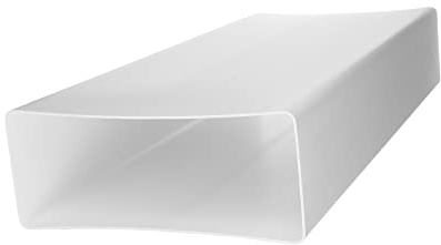 Vent Systems 220x90mm 0.5m Lang Flachkanal Rechteckiger Rohrverbinder für die Rohrverbindung, Abluftkanal oder Zuluftkanal. Lüftungssystem, Heizen, Kühlen. 220 x 90 mm - 50 cm