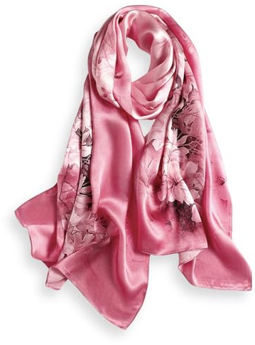 PoeticEHome Seidenschal Damen aus 100% Maulbeerseide, 170 x 53 cm