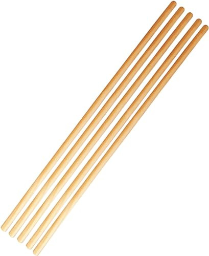 TW Wholesale Wooden Broom Handles Stick Stales Wood Broom Stick Pole for Floor Mop Brush Broom Handle 1200mm x 23mm Stale 4' 5pc Pack