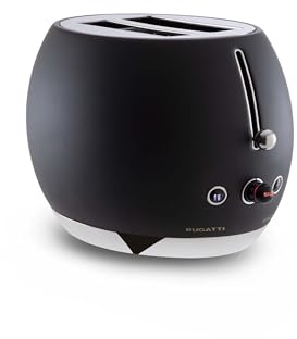 BUGATTI Romeo, Tostadora Multifunción de Acero Inoxidable, 7 Niveles de Tostado, 4 Funciones, Pinzas no Incluidas, 870-1035 W, Negro Mate