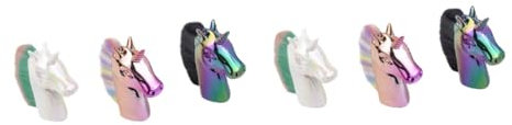 Housoutil 6pcs Unicorn Nail Brush Setting Powder Brush for Cleaning Dusters for Nails