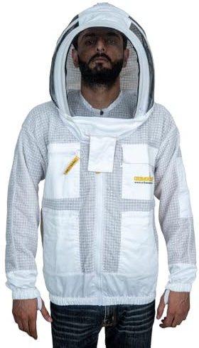 REWON Biodlarjacka ventilerad herr och dam, beekeeper jacka med chic hatt och slöja, biodlarjacka, biodlarjacka, biodlarskyddskläder för professionella biodlare