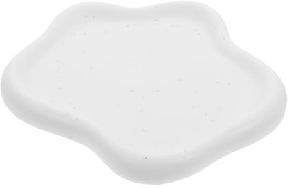 TOPBATHY Plateau À Bijoux En Céramique Blanche Irrégulière Support Décoratif Artistique Pour Le Bureau Et La Maison