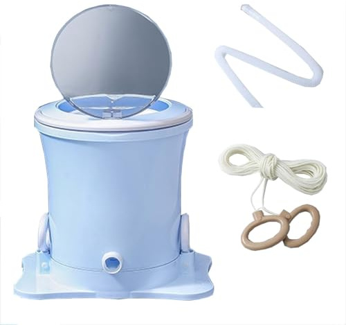 Manual Clothes Spin Dryer 17x15in 17x18.5in Spin Dryer Non-Electric Convenience And Efficiency For RV Apartments Dorms Camping Travel(Blue,Medium)