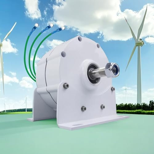 WEIMILOR Generador magnético de CA de 10000W, generador de imán Permanente sin Engranajes trifásico de 700RPM con alternador de Base, turbina aerogeneradora,12V