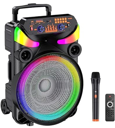WEB world electronic business Cassa acustica portatile ricaricabile trolley 15 40W Luce LED Bluetooth/SD/USB