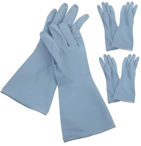 QUMIIRITY 3paare Putzhandschuhe Wiederverwendbar für Haushaltsreinigung Geschirrspülhandschuhe aus Robustem Material Kleine S für Schutz vor Wasser und Spülmittel