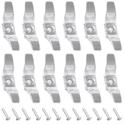 Blind Cord Holder,12Pcs Plastic Transparent Blind Cord Safety With Screws Cord Holder, For Home Office Window