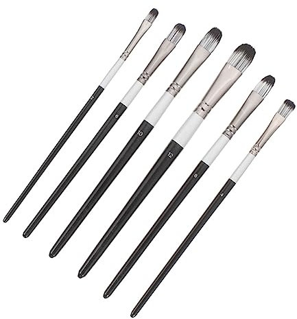 DOITOOL 6stücke Aquarellpinsel Künstler Malpinsel Mit Holzgriff Für Ölmalerei Professioneller Gebrauch Und Anfänger Malerei