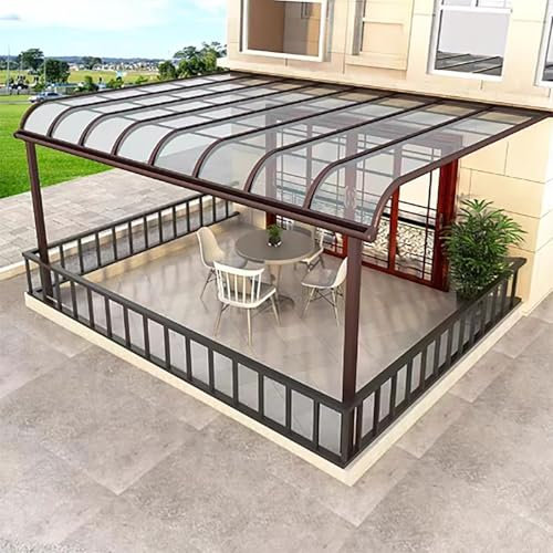 Sonnenblende/Windabweiser UV-Schutz-Dachpaneele Dachplatten Transparent Robustes Panel für Terrassen Gewächshäuser Markisen usw.(Transparent,60x300cm)