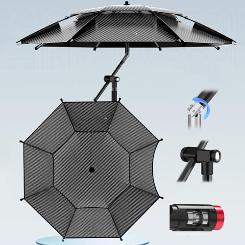 ZYXQQJ Parasol De Plage Inclinable 200 Cm Grand Parasol De Pêche Anti-UV Parapluie À Double Auvent Parasol De Marché Robuste(200cm/6.5ft)