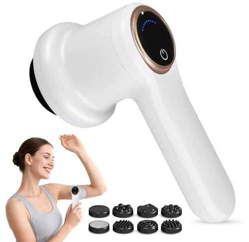 Elektrisch Cellulite Massagegerät, Anti-Cellulite Massagegerät Tragbarkeit, Cellulite Massage mit 8 austauschbaren Zubehör, Straffen Formen, Lindern Müdigkeit für Schulter, Taille, Bauch, Gesäß, Beine