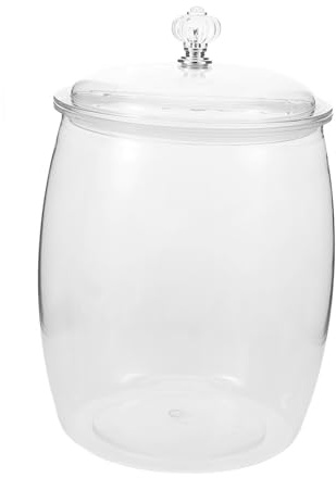 Ciieeo Barattolo Per Biscotti e Caramelle Trasparente Da 3,8l in Plastica Con Chiusura Ermetica, Contenitore Per Alimenti Riutilizzabile, Per Conservazione Prolungata e Buffet Familiare