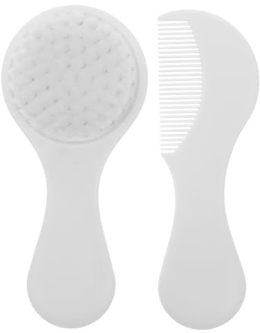 Abaodam 2pcs Comb Soft Brush Set for Newborn Boy Girl Gentle Scalp Massage Hair Brush Comb Set Soft Bristles for Cradle Cap Care for Bath