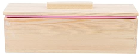 Haofy Molde de de Silicona de Grado alimenticio: Molde de Rectangular de 900 Ml con Concha de Madera para Fácilmente Limpieza y Uso Seguro