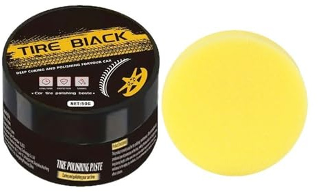 Nettoyant facile d'entretien des pneus avec éponge applicateur composé de nettoyage longue durée pour pneus automobiles Kit d'entretien des pneus non toxique