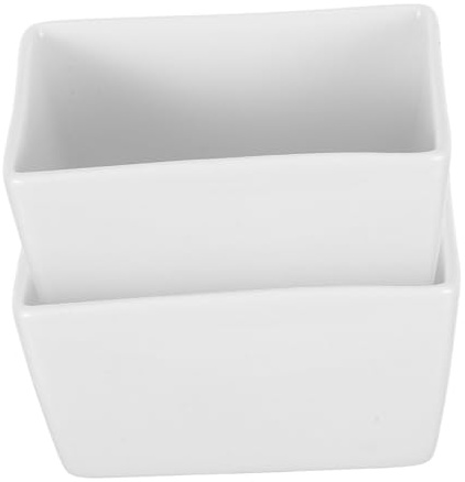 Hohopeti 2 piezas Azucarero Rectangular de Recipiente para Azúcar Sobres Tazones de Porcelana para Salsa Organizador para Mesa de Café y Cocina