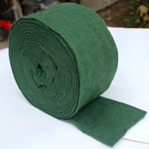 Zilimontt Baumschutz Wrap Vliesstoff Winterfest Baumstammschutz mit Wärme- und Feuchtigkeitsspeicherung, 12 x 2000cm Grün Frostschutzband für Gartenpflanzen,(A)