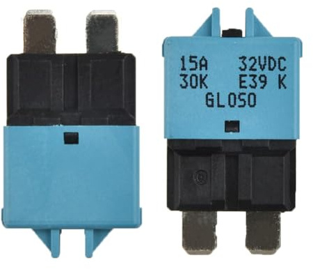 NbgrvB Disjoncteur manuel de voiture - Fusible à lame 5-30 A réinitialisable 12 V/24 V - Pour bateau, rallye - Pour blocs de fusibles de type ATC 15 A