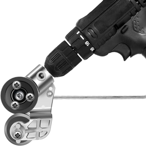 Sheet Metal Cutter Drill Attachment, Electric Drill Shears Attachment Cutter Nibbler, Metal Nibbler Drill Attachment for Cutting Iron, White Sheet, Steel, Copper, Aluminum