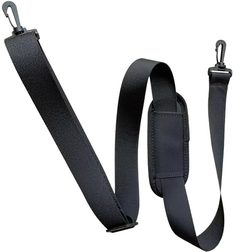 YAOYYG Correa de Bolso Universal Negra, Correa Ancha Repuesto para Mochila | Correa de Hombro Ajustable Universal de 160 CM, Bolso de Viaje, Bolso Deportivo, Correa de Hombro, con Cojín de Hombro