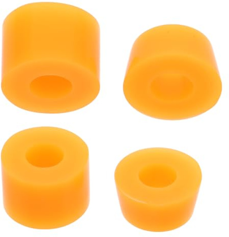 RUNROTOO 4 Piezas Almohadillas Elevadoras para Patinetas, Almohadillas Amortiguadoras para Patinetas y Longboards, PU, Naranja, Diseño de Doble Juego de Ruedas, para Skateboard,