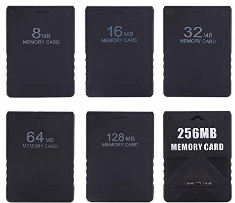 Fosa Playstation 2 Carte mémoire, 8M-256M Carte mémoire haute vitesse pour Sony PlayStation 2 Console PS2 Accessoires Jeux(256M)