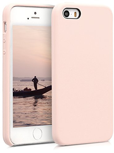 kwmobile Housse Compatible avec Apple iPhone SE (1.Gen 2016) / iPhone 5 / iPhone 5S Coque - Housse de téléphone Protection Souple en TPU Silicone - Rose Ancien