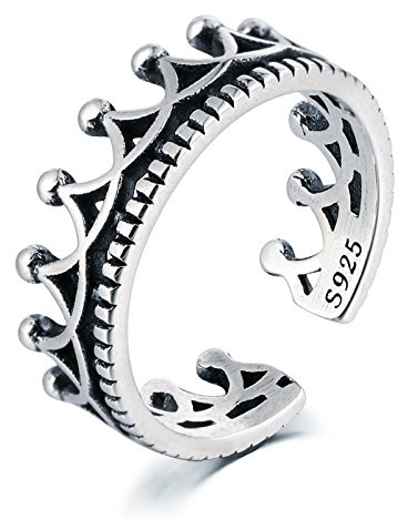 Daesar Damen Zehenring Nickelfrei Krone Fußschmuck Barfuß Fußring Silber 925