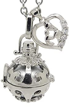 Bola de Grossesse Personnalisable Cage Argenté Cadeau Grossesse Future Maman Modèle Pendentif Mère et Enfant