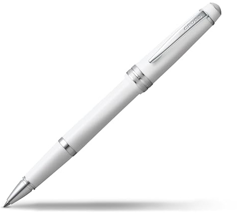 Cross Bailey Light Rollerball (Strichstärke F, Schreibfarbe: schwarz, inkl. Geschenkverpackung) Weiß, 1 stück (1er Pack)