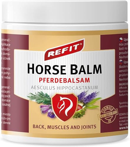 Refit Horse Balm 230 ml | Gel Extra para el Dolor, combinación equilibrada de turba y hierbas, castaño de indias - para espalda, músculos, articulaciones, circulación sanguínea, regeneración