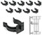 BricoShopping GANCIO PER ZOCCOLO DA CUCINA UNIVERSALE IN ABS CLIP PER PIEDINI DELLA ZOCCOLATURA PLASTICA E ZOCCOLINO DI ALLUMINIO MONTAGGIO RAPIDO A SCATTO TIPO MOLLE BATTISCOPA MOBILE PEZZI