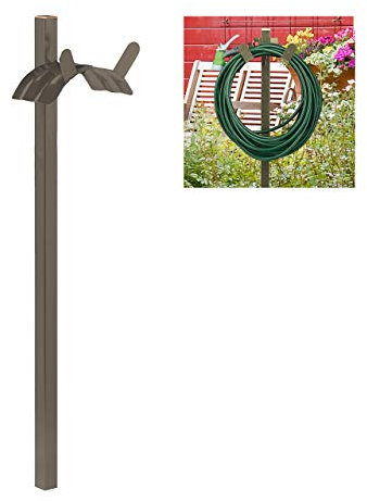 Relaxdays Colonna Portatubo, da Terra per Tubi da 61 m, 108x26x18cm, Supporto in Acciaio, Struttura Stabile, Verde Oliva