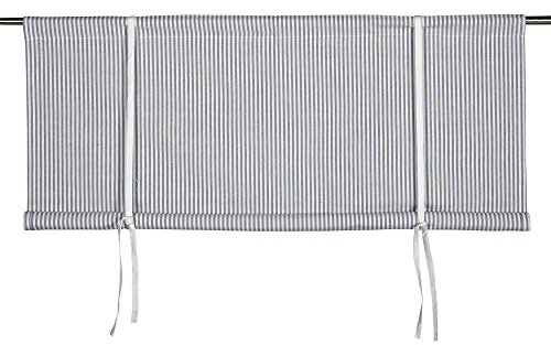 Scheibengardine Raff Gardine Raffrollo 'Oskar' 140 x 90 cm (BxH) Offwhite grau Baumwolle Landhaus Skandi